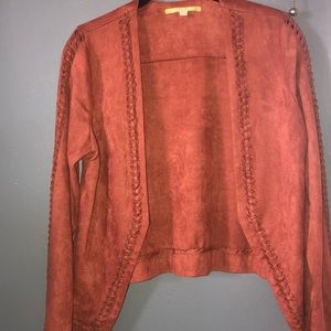 Faux suede blazer type jacket